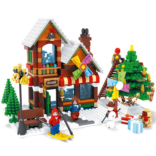 Christmas Toy Shop Building Blocks Set – Holiday Village Brick Toy