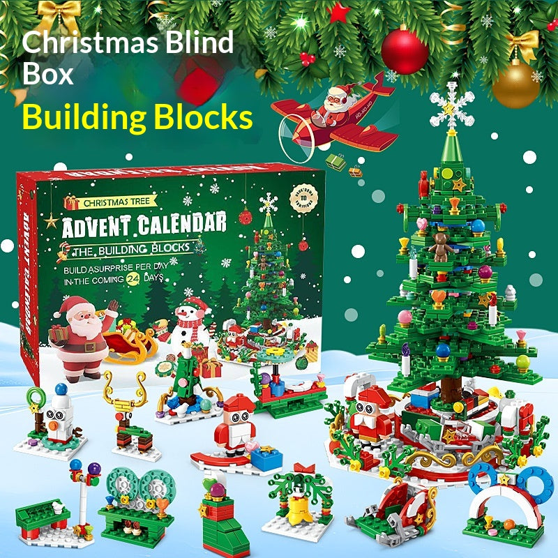 Christmas Village Deluxe Advent Calendar Building Blocks – 24-Day Surprise Countdown