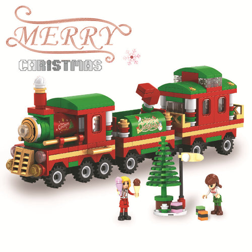 Christmas Train Building Blocks Set – Holiday Brick Toy