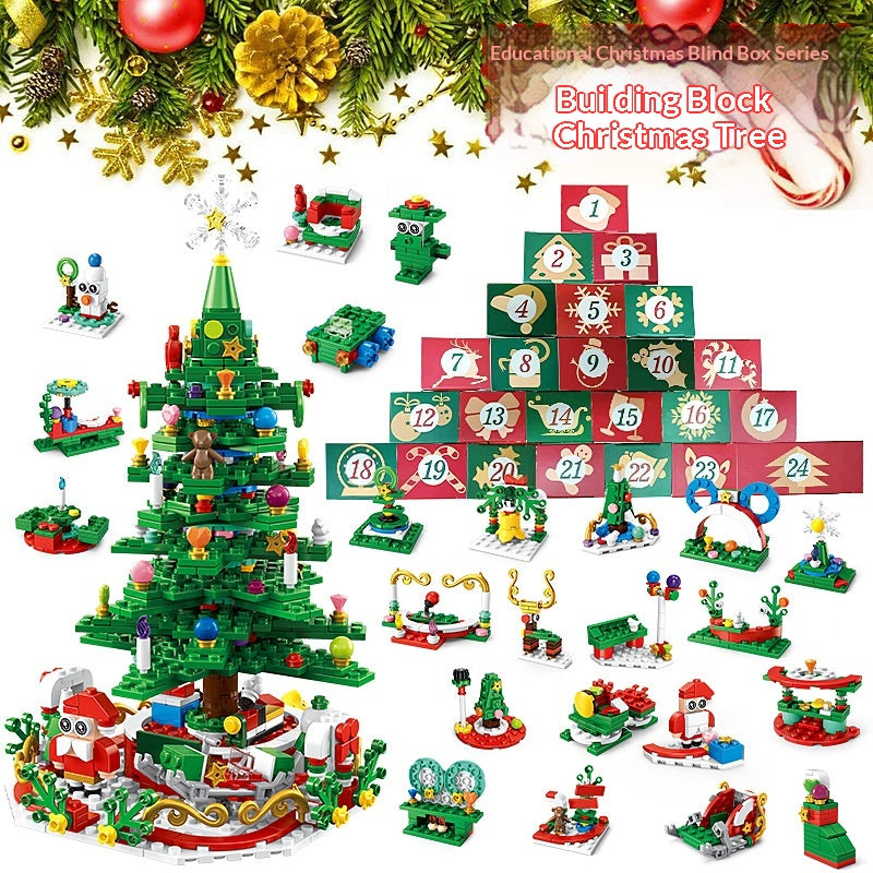 Christmas Village Deluxe Advent Calendar Building Blocks – 24-Day Surprise Countdown